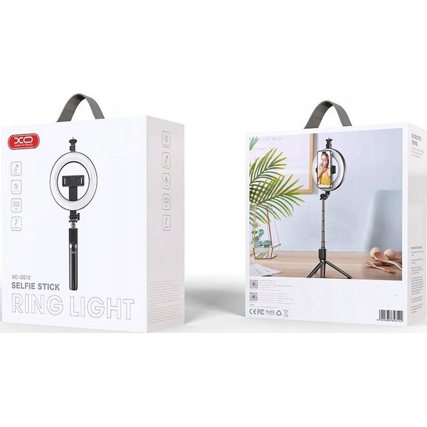 Lampka biurkowa XO XO ring light SS12 95cm LED + tripod, black