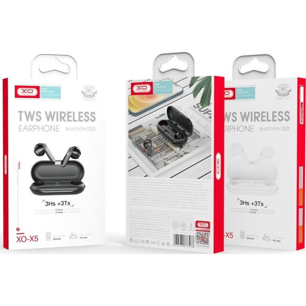 Słuchawki XO XO wireless earphones X5 TWS BT, white
