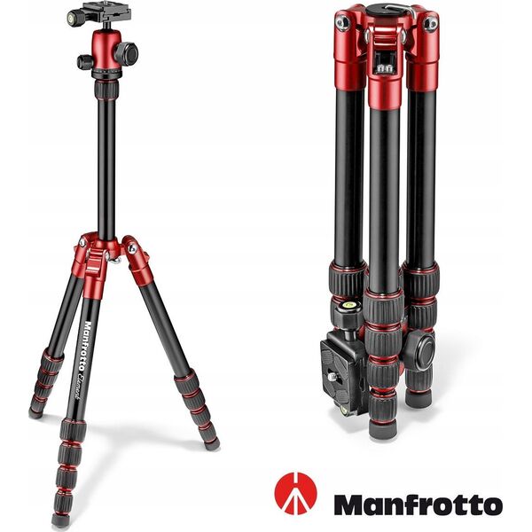 Statyw Manfrotto Manfrotto tripod Element Traveller Small MKELES5RD-BH, red