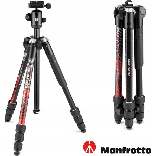 Statyw Manfrotto Manfrotto tripod kit Element MII MKELMII4RD-BH, red