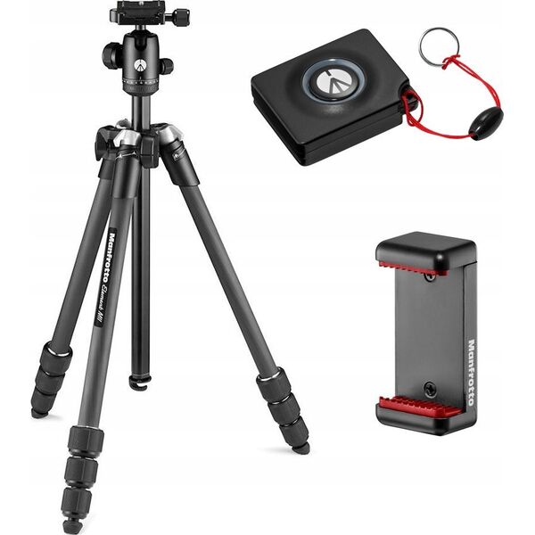 Statyw Manfrotto Manfrotto tripod Element MII Mobile Bluetooth Carbon MKELMII4CMB-BH, black