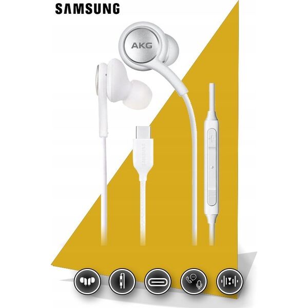 Słuchawki Samsung HEADPHONES SAMSUNG AKG USB-C BLACK