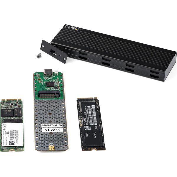 Kieszeń StarTech StarTech SM2E1BMU31C obudowa do dysków twardych Obudowa SSD Czarny M.2