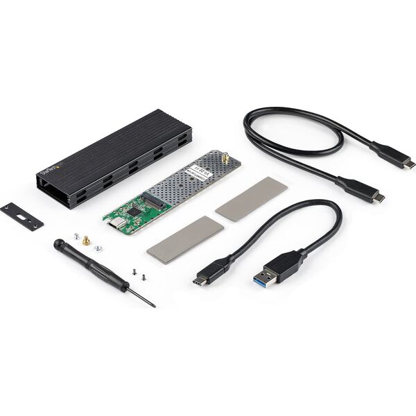 Kieszeń StarTech StarTech SM2E1BMU31C obudowa do dysków twardych Obudowa SSD Czarny M.2