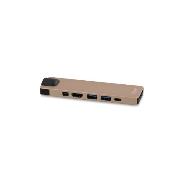 HUB USB LMP USB-C Compact Dock 4K 8 Port, HDMI, Mini-DP, Eth., USB 3.0, SD/microSD, USB-C, Alu., gold *New