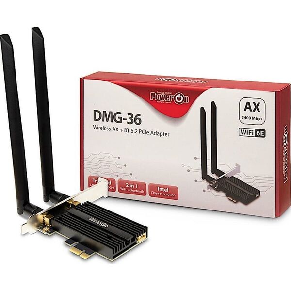 Karta sieciowa Inter-Tech Inter-Tech Wi-Fi6E+ BT5.2 PCIe Adapter
