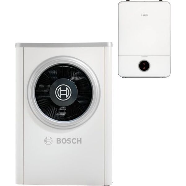 Bosch Pompa ciepła Monoblok z naściennym modułem wewnętrznym CS7000iAW 17 ORE-T (kolor biały) (moc grzewcza 14,4 kW)