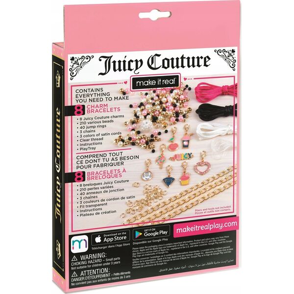 Make it real MAKE IT REAL Zestaw do tworzenia bransoletek Juicy Mini Pink & Precious, zabawka kreatywna