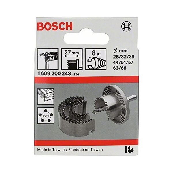 Bosch SET 8-PC HOLE SAWS FOR WOOD D 25,0-68,0