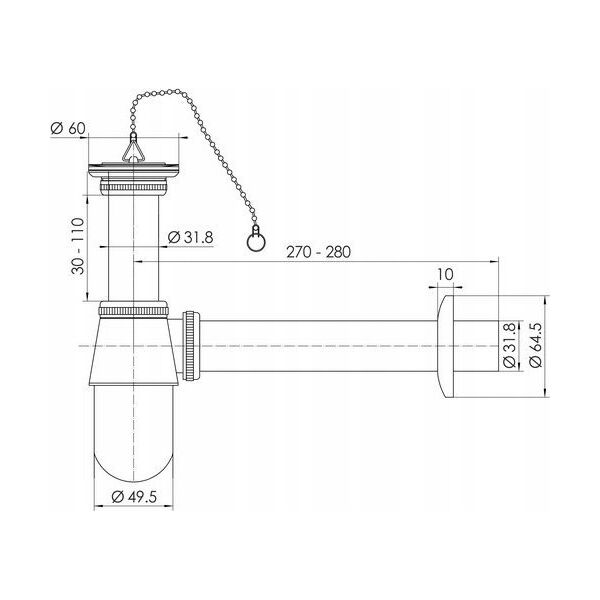 Syfon Dewalt Tycner 707 D32 32 mm siphon