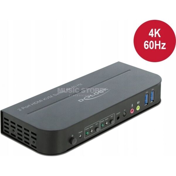 Przełącznik Delock DeLOCK Switch HDMI KVM 4K 60Hz w. USB 3.0 + A - 11481