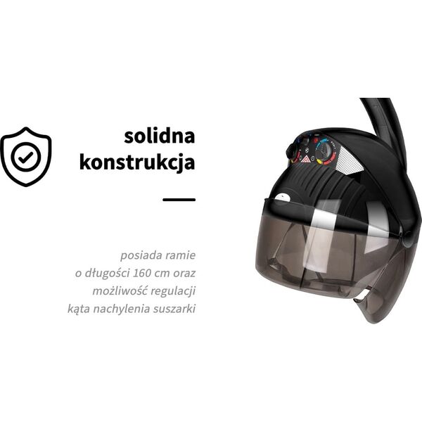 Activeshop Gabbiano suszarka wisząca Centurion DVI-303W trzy prędkości ionic czarna