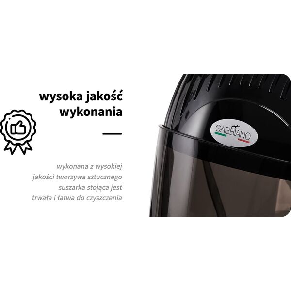 Activeshop Gabbiano suszarka wisząca Centurion DVI-303W trzy prędkości ionic czarna