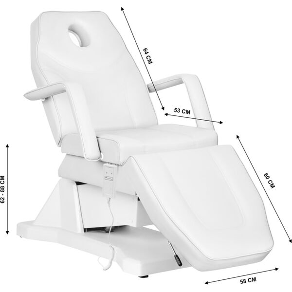 Activeshop Sillon fotel kosmetyczny elektryczny Soft 1 siln. biały