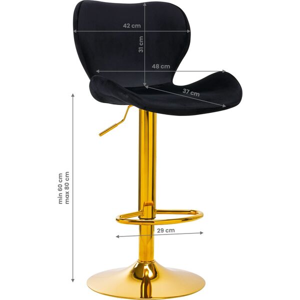 Activeshop 4Rico Hoker barowy QS-B15 aksamit czarny