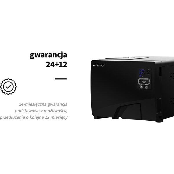 Activeshop Lafomed autoklaw Standard Line LFSS12AA LED z drukarką 12 L kl. B medyczna czarny