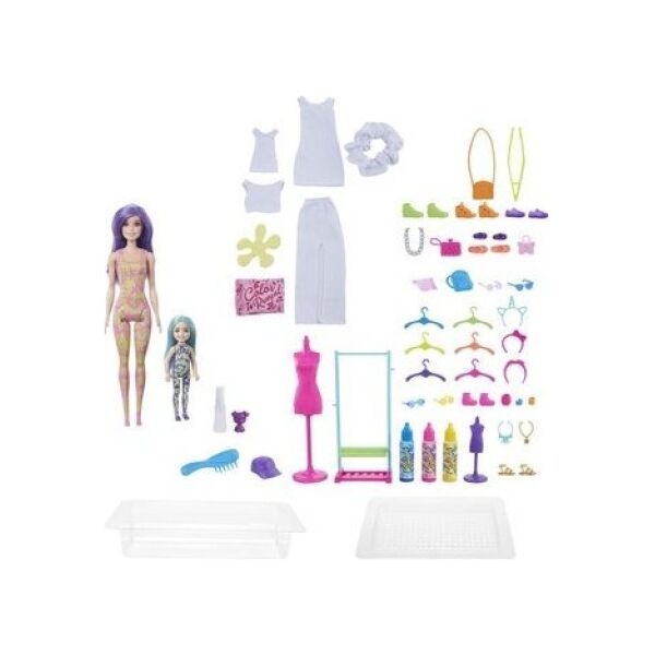 Lalka Barbie Mattel Barbie Color Reveal Tie Dye Fashion Maker Doll