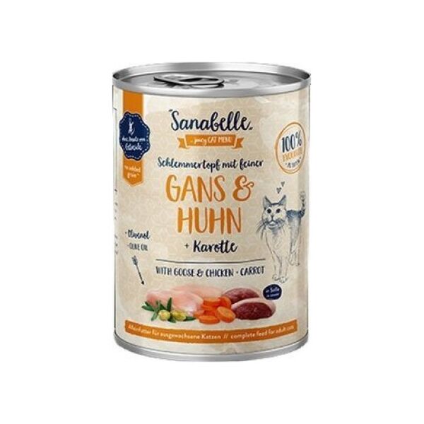 SANABELLE Sanabelle Gęś, kurczak i marchew puszka 180g