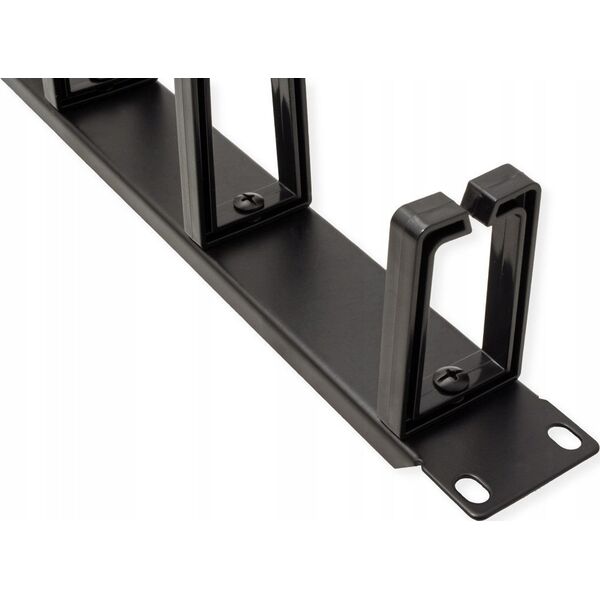 Value VALUE 19 Panel przedni, poziomy i pionowy przepust kablowy, typ C, czarny RAL 9005