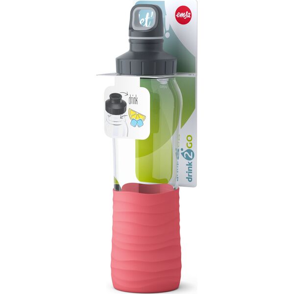 Emsa Emsa Drink2Go Glass 0,7 L Korall
