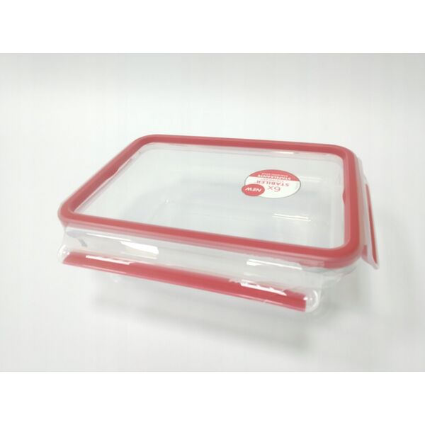 Emsa Emsa Clip&Close Glass Food Container 1,3 L  red