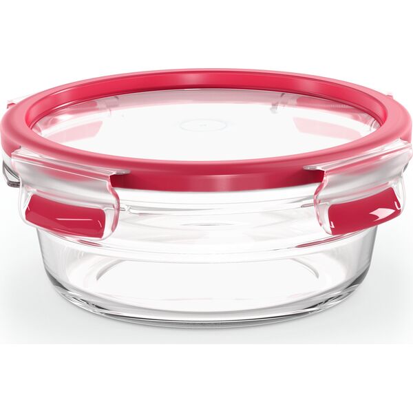 Emsa Emsa Clip&Close Glass Food Container 600 ml  red
