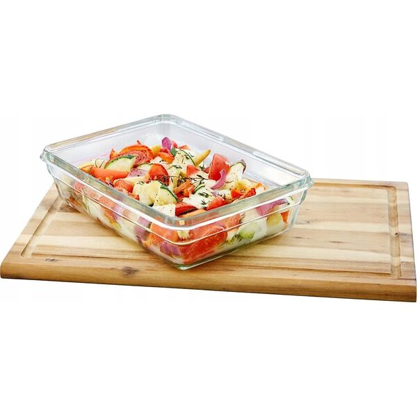 Emsa Emsa Clip&Close Glass Food Container 900 ml red