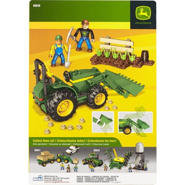 Clementoni Mega Bloks, World Builders, John Deere Farm Tractor, Construction Set, 80840, For Boys, 5+ years, 119 pcs For Boys