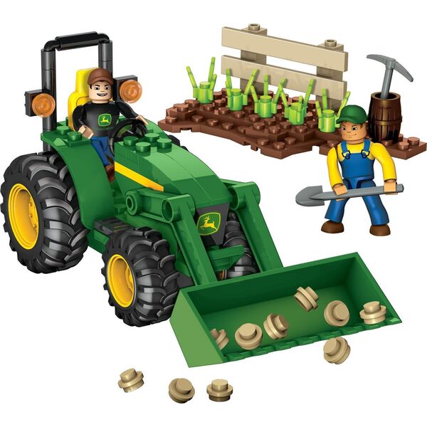 Clementoni Mega Bloks, World Builders, John Deere Farm Tractor, Construction Set, 80840, For Boys, 5+ years, 119 pcs For Boys