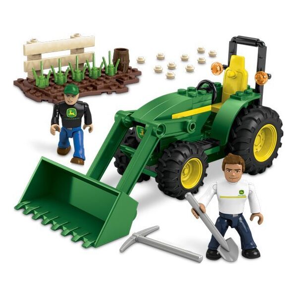 Clementoni Mega Bloks, World Builders, John Deere Farm Tractor, Construction Set, 80840, For Boys, 5+ years, 119 pcs For Boys