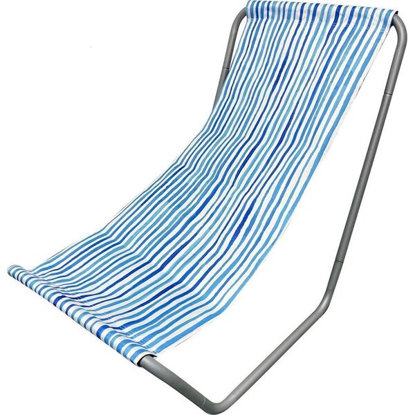 Enero Leżak fotel ogrodowy turystyczny plażowy składany i torba blue lines