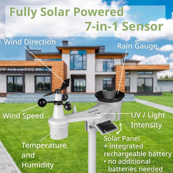 Stacja pogodowa Bresser Bresser Weather Center 7-in-1 solar 6-days 4cast Pro SF