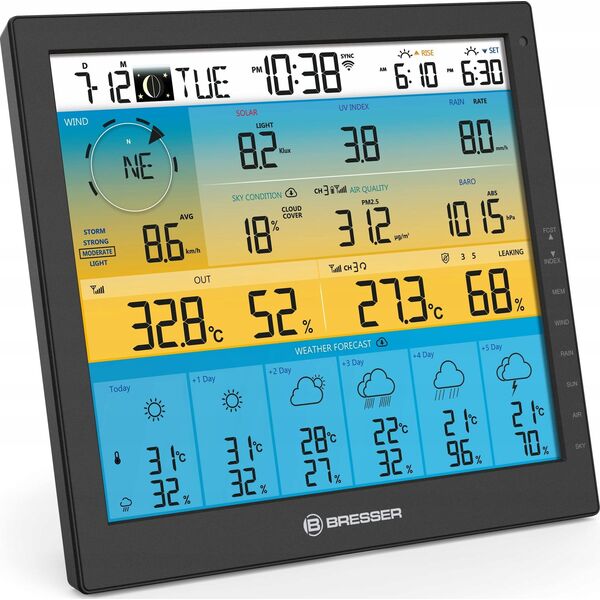 Stacja pogodowa Bresser Bresser Weather Center 7-in-1 solar 6-days 4cast Pro SF