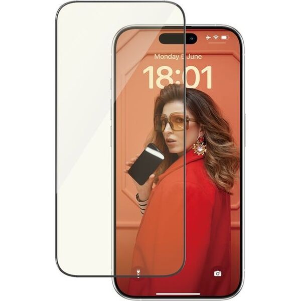 PanzerGlass PanzerGlass | Screen protector | Apple | iPhone 15 Pro | Glass | Clear | Ultra-Wide Fit| Easy installation| Fingerprint resistant| Anti-blue light| Anti-reflective| Anti-yellowing | Eyecare