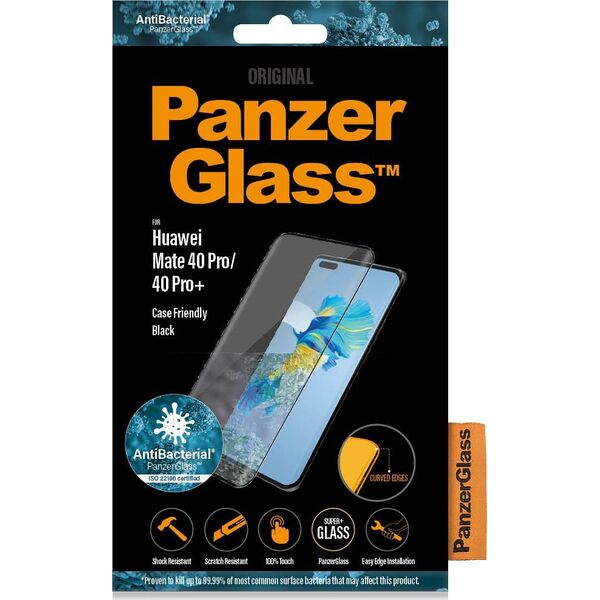 PanzerGlass PanzerGlass ™ Huawei Mate 40 Pro | 40 Pro+ | Screen Protector Glass, Huawei, Huawei - Mate 40 Pro, Huawei - Mate 40 Pro+, Dry application, Scratch resistant, Shock resistant, Anti-bacterial, Transparent, 1 pc(s)