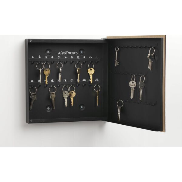 NAGA Nøgleskab med magnetisk låge i finér eg Eg 30x5x30mm (1stk)