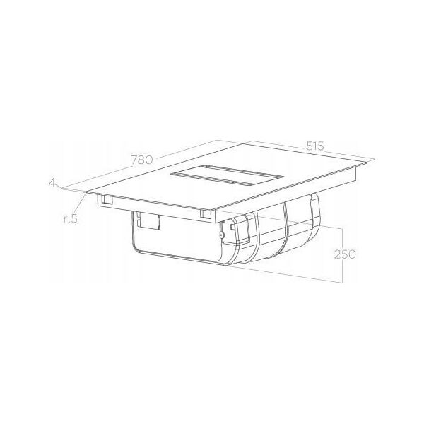 Płyta grzewcza Elica NikolaTesla Alpha BL/F/78 Induction hob with extractor hood
