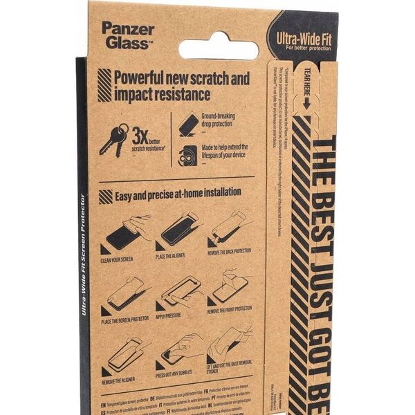 PanzerGlass PanzerGlass ™ Re:fresh Screen Protector iPhone 15 Pro Max | Ultra-Wide Fit w. EasyAligner, Apple, Apple - iPhone 15 Pro Max, Dry application, Shock resistant, Transparent, 1 pc(s)