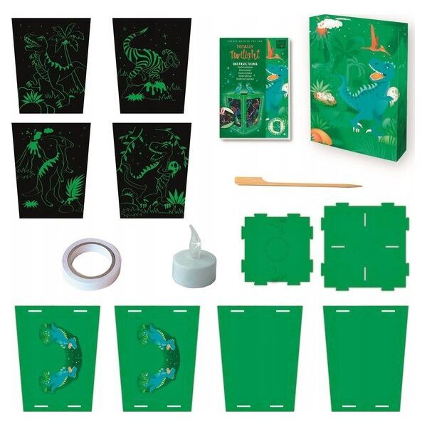 Box Candiy Zestaw kreatywny zdrapka Lampion Dino