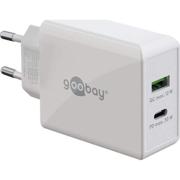 Ładowarka Goobay Goobay | Dual USB-C PD Fast Charger (30 W) | 61674