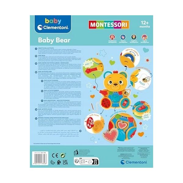 Clementoni TOY EDUCATIONAL BABY BEAR BUSY PANEL