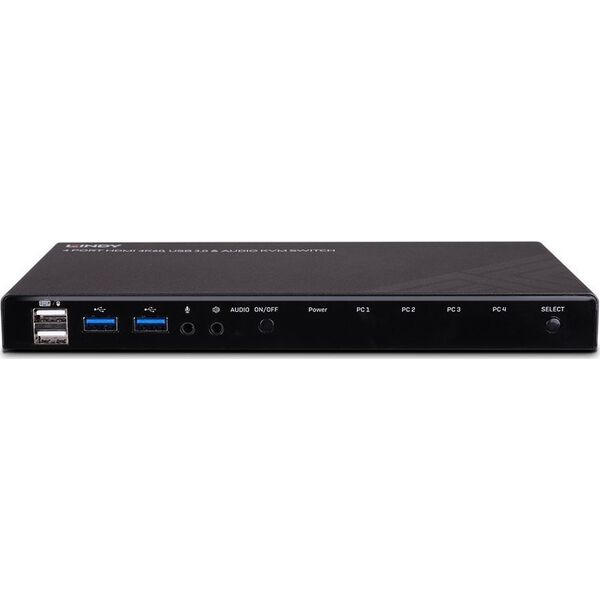 Przełącznik Lindy LINDY KVM Switch HDMI 4K60,USB3.0 & Audio 4Port