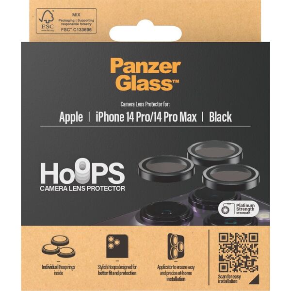 PanzerGlass PanzerGlass Hoops iPhone 14 Pro, 14 Pro Max Black