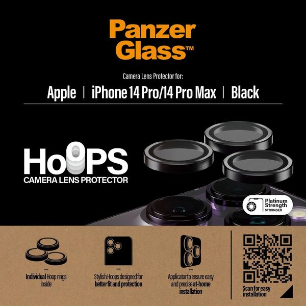 PanzerGlass PanzerGlass Hoops iPhone 14 Pro, 14 Pro Max Black