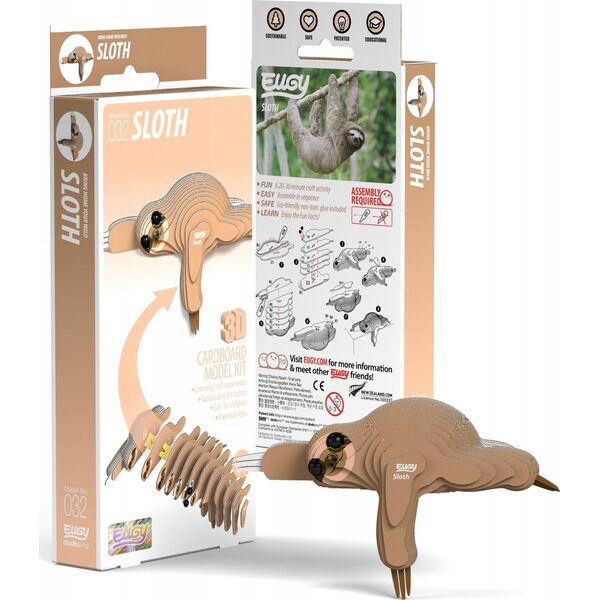 Fat Brain Toys NiedĽwiedĽ brunatny Eugy. Eko Układanka 3D