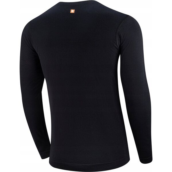 Brubeck LS1414M Koszulka męska z długim rękawem OUTDOOR WOOL PRO czarny XL - GÓRY 14
