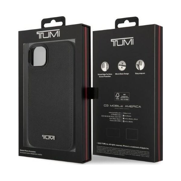 Tumi Tumi TUHMP14SRBAK iPhone 14 / 15 / 13 6.1" black/black hardcase Leather Balistic Pattern MagSafe