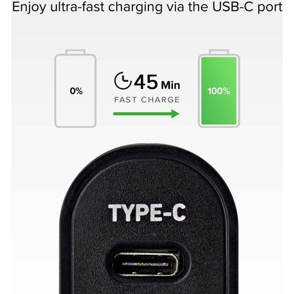 Ładowarka SBS Mobile SBS KFZ-Ladegerät 10W USB-C 3A/USB-A 2,1A schwarz