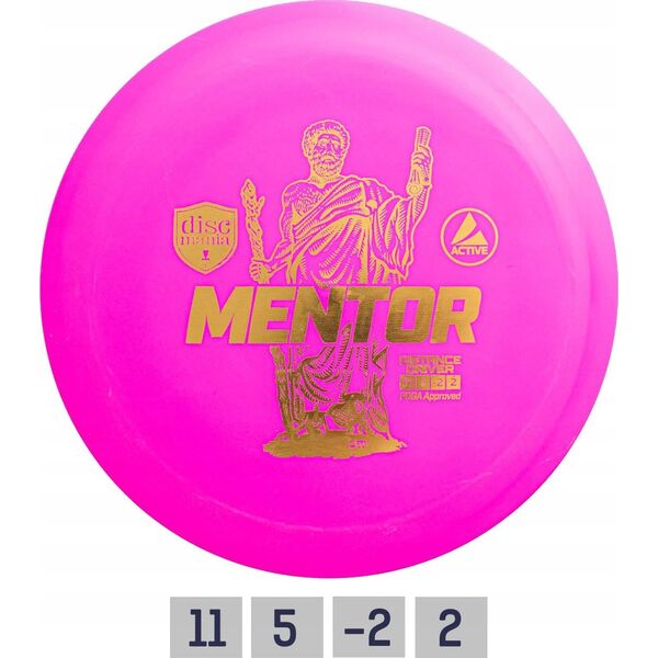 Discmania Discgolf DISCMANIA Distance Driver MENTOR Acrtive 11/5/-2/2 Pink