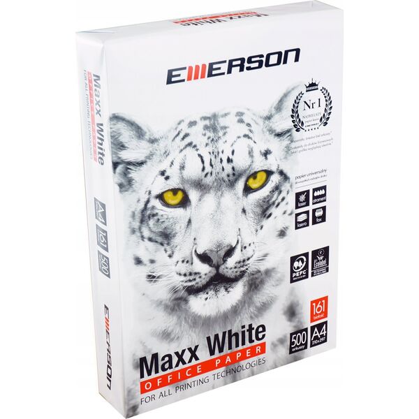 Emerson PAPIER KSERO A4 75G EMERSON MAXX WHITE BIAŁY 161 CIE 500 ARK